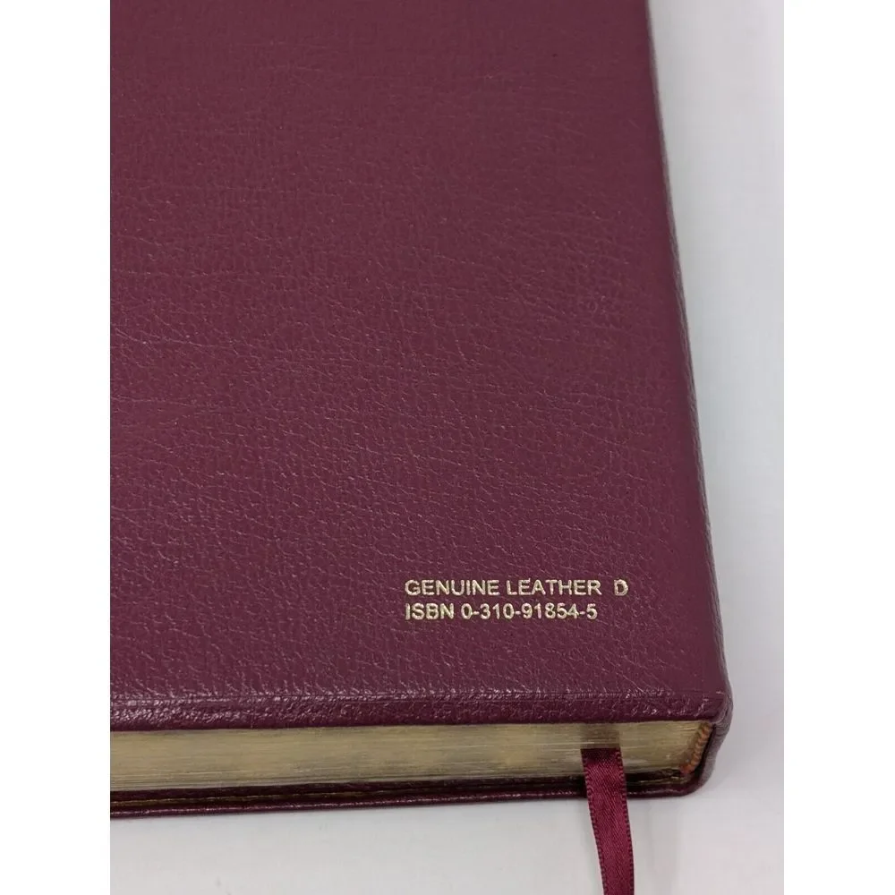 WOMEN'S DEVOTIONAL BIBLE‎ 2 Zondervan 1995 NIV Dark Pink Leather 90s Vintage